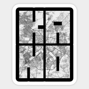 Kano, Nigeria City Map Typography - Light Sticker